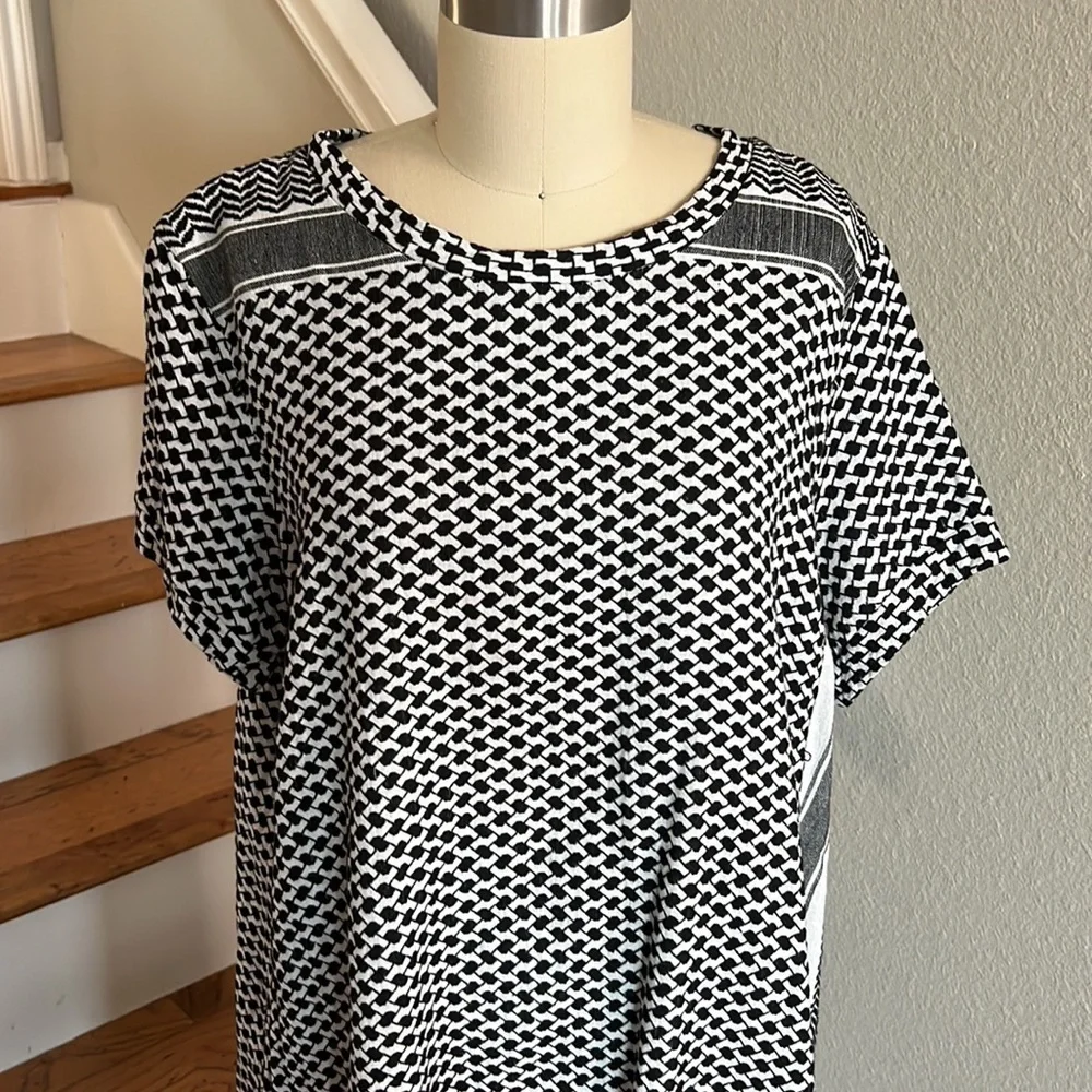 cecilie copenhagen 1005 Dress 1, O, Short Sleeves black and cream - Picture 5 of 16